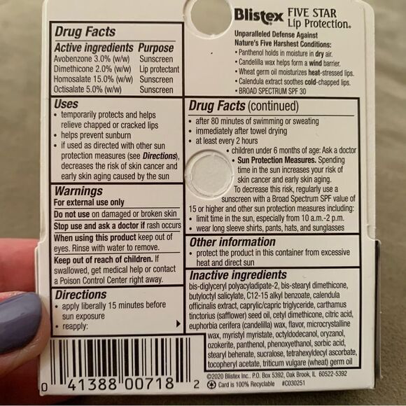 Blistex Lip Protection 2 Balm Value Pack NWT - Picture 2 of 5